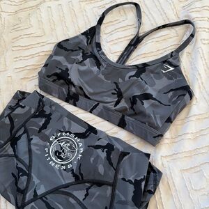 Gymshark Gray Camo 3 Piece Set